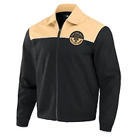 Collection Darius Rucker pour hommes par Fanatics Blouson aviateur entièrement zippé en toile noir/marron New York Mets