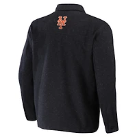Men's Darius Rucker Collection by Fanatics Black New York Mets Ringstop Full-Snap Shacket