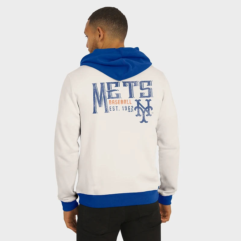 Men's Darius Rucker Collection by Fanatics  Cream New York Mets Polar Fleece Full-Zip Hoodie