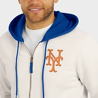 Men's Darius Rucker Collection by Fanatics  Cream New York Mets Polar Fleece Full-Zip Hoodie