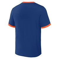 Collection Darius Rucker pour homme par Fanatics Royal/Orange New York Mets T-shirt réversible à sonnerie bidirectionnelle