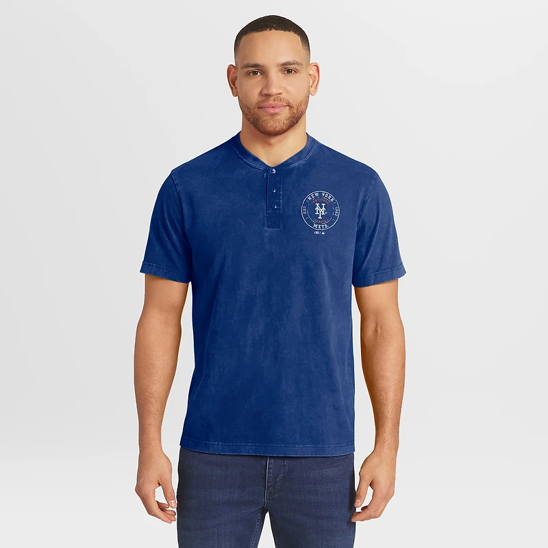Men's Darius Rucker Collection by Fanatics Royal New York Mets Washed Henley Shirt
