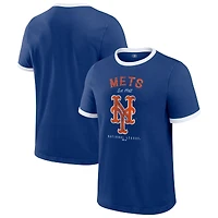 Men's Darius Rucker Collection by Fanatics  Royal New York Mets Washed Ringer T-Shirt