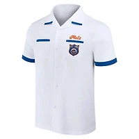 Collection Darius Rucker pour homme par Fanatics - Chemise blanche boutonnée New York Mets Bowling hommes