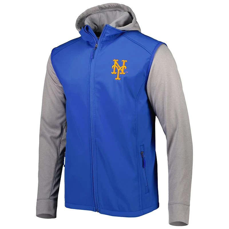 Veste Dunbrooke Royal/Heather Grey New York Mets Alpha Full-Zip pour homme