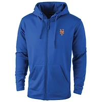 Sweat à capuche Dunbrooke Royal New York Mets Trophy entièrement zippé pour homme