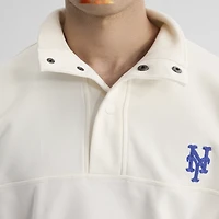 Pull à col montant et manches courtes Fanatics Bisque New York Mets Iconic pour homme
