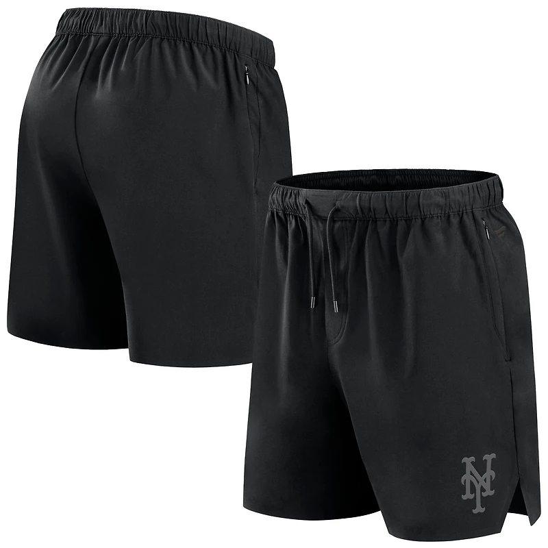 Men's Fanatics Black New York Mets Front Office Micro Tonal Shorts