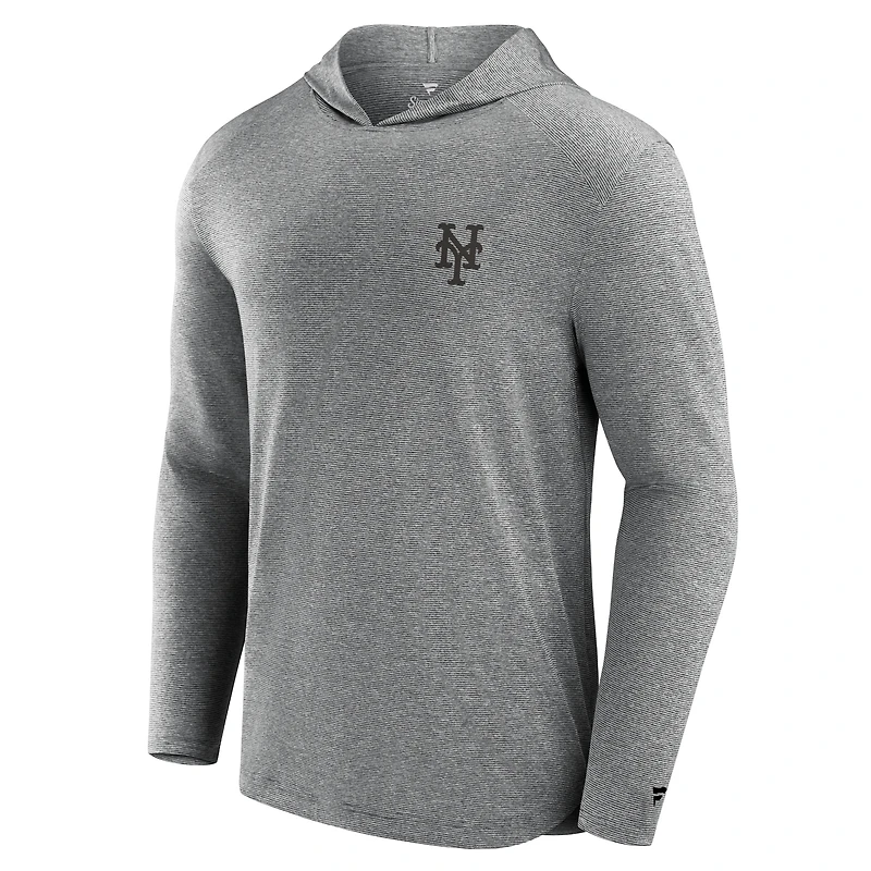 Men's Fanatics Black New York Mets Front Office Tech Lightweight Hoodie T-Shirt