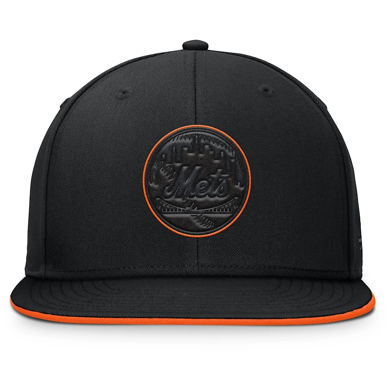 Men's Fanatics Black New York Mets Glint Snapback Hat