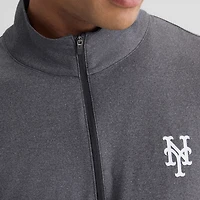 Men's Fanatics Charcoal New York Mets Clutch Quarter-Zip Pullover
