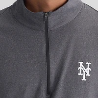 Men's Fanatics Charcoal New York Mets Clutch Quarter-Zip Pullover