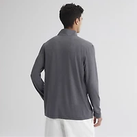 Men's Fanatics Charcoal New York Mets Clutch Quarter-Zip Pullover