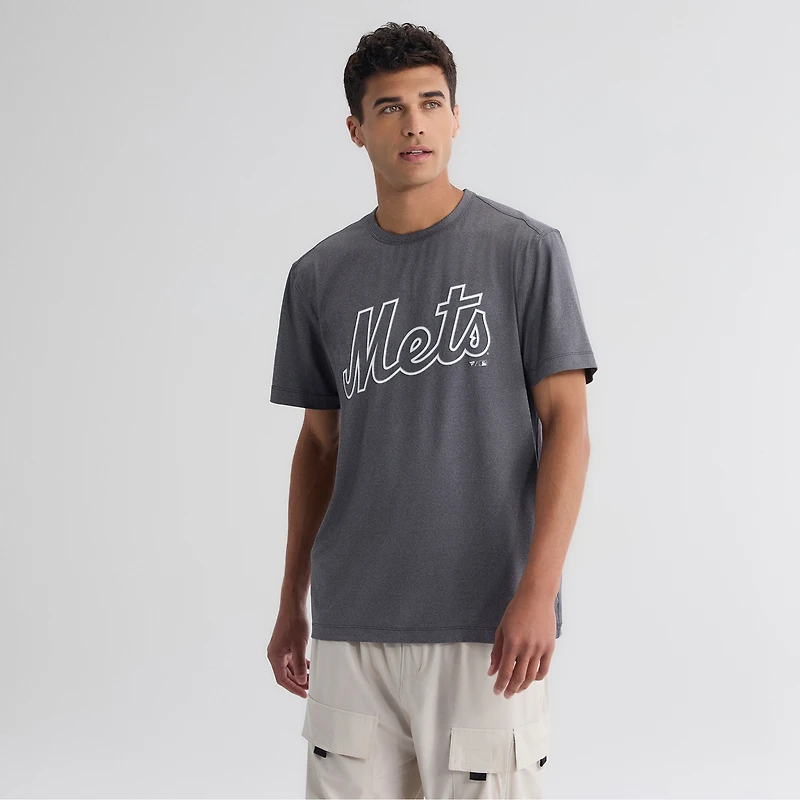 Men's Fanatics Charcoal New York Mets Clutch Winning Edge T-Shirt