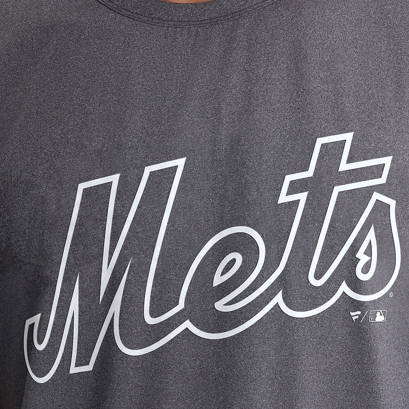 Men's Fanatics Charcoal New York Mets Clutch Winning Edge T-Shirt