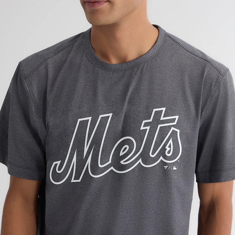 Men's Fanatics Charcoal New York Mets Clutch Winning Edge T-Shirt