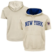 Men's Fanatics  Cream/Royal New York Mets Big & Tall Contrast Short Sleeve Hoodie