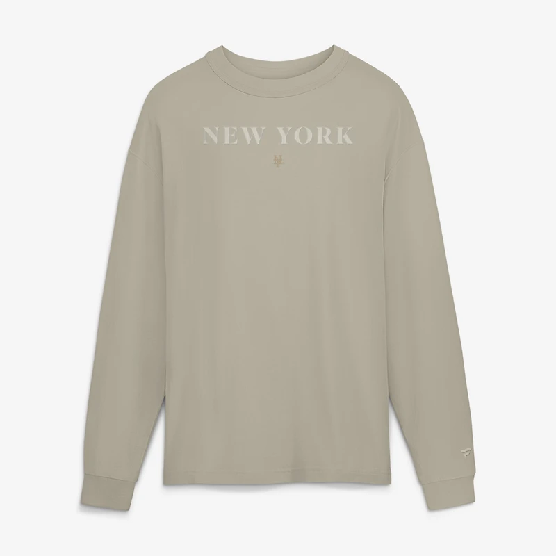 Men's Fanatics  Cream New York Mets Elements Long Sleeve T-Shirt