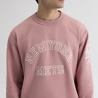 Men's Fanatics Faded Rose New York Mets Iconic Terry Sweatshirt