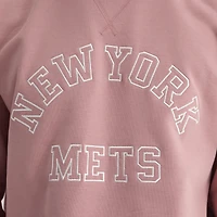 Men's Fanatics Faded Rose New York Mets Iconic Terry Sweatshirt