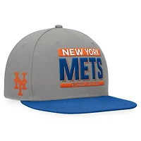 Men's Fanatics Gray/Royal New York Mets Line Drive Two-Tone Snapback Hat