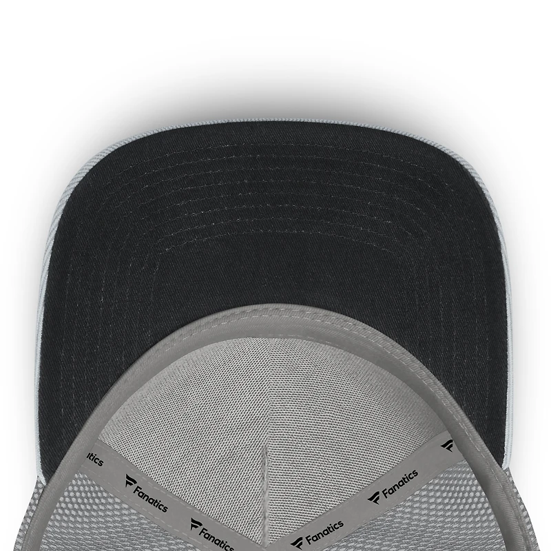 Casquette trucker ajustable Fanatics grise New York Mets en velours côtelé.