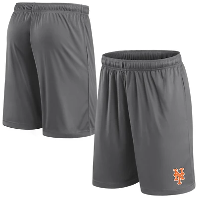 Short gris avec logo principal des New York Mets pour hommes Fanatics