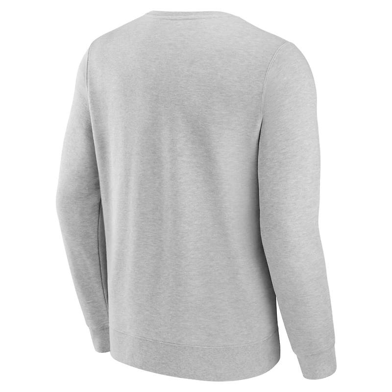 Men's Fanatics Heather Gray New York Mets Simplicity Pullover Sweatshirt