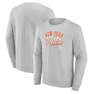 Sweatshirt à capuche Fanatics Heather Grey New York Mets Simplicity pour hommes