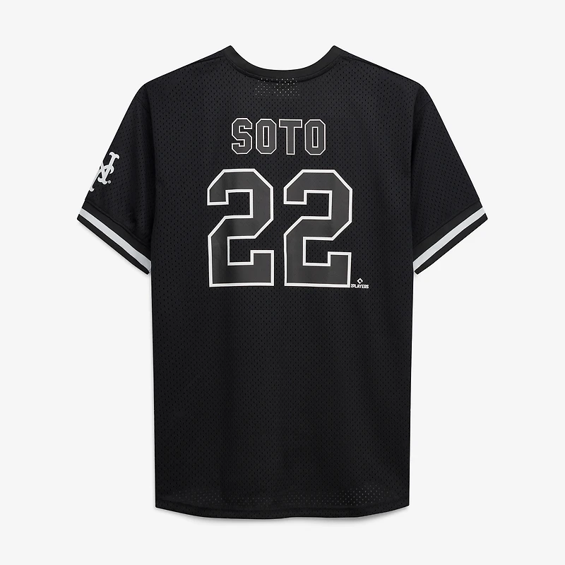 Men's Fanatics Juan Soto Black/White New York Mets Big & Tall Heavyweight Mesh Jersey