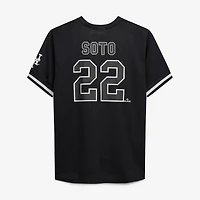 Men's Fanatics Juan Soto Black/White New York Mets Big & Tall Heavyweight Mesh Jersey