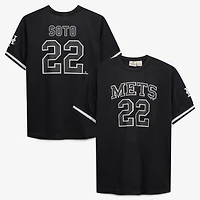 Men's Fanatics Juan Soto Black/White New York Mets Big & Tall Heavyweight Mesh Jersey