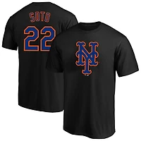 T-shirt noir Fanatics Juan Soto pour homme, avec nom et numéro des New York Mets, grand