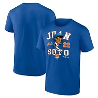 T-shirt Fanatics pour homme Juan Soto Royal, caricature de la ville natale des Mets New York