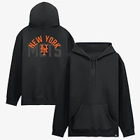 Men's Fanatics  New York Mets Black Out Fleece Hoodie