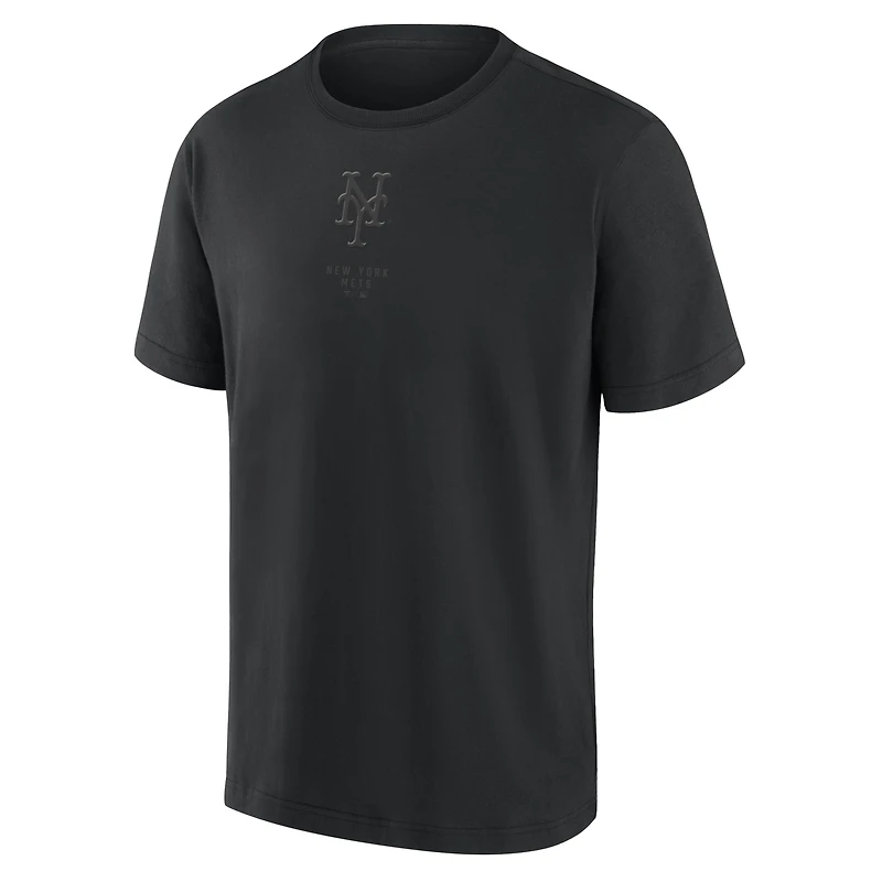 Men's Fanatics New York Mets Black Out Heavyweight T-Shirt