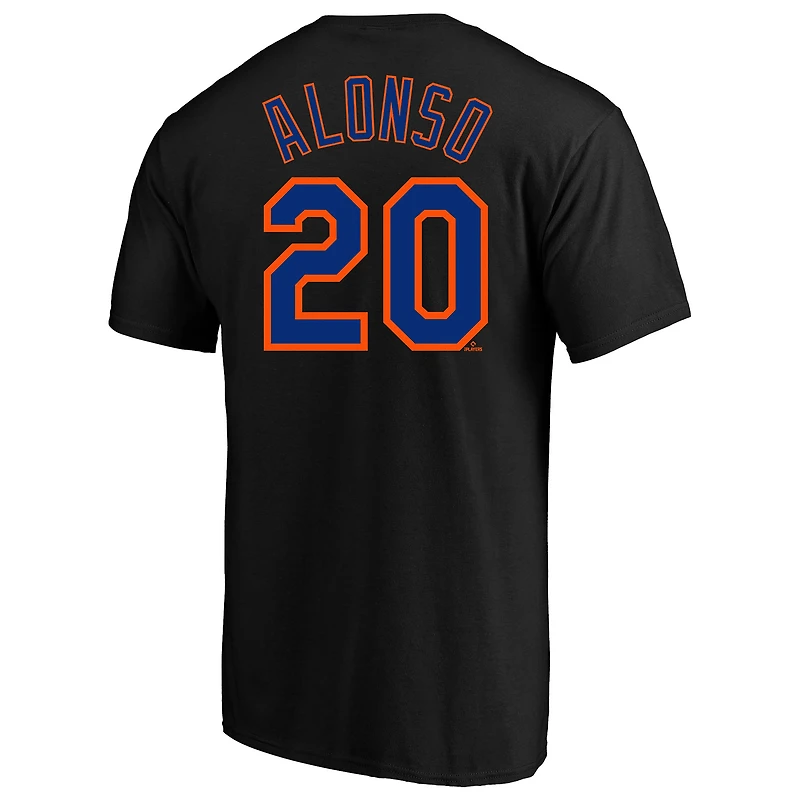 Men's Fanatics Pete Alonso Black New York Mets Big & Tall Name Number T-Shirt