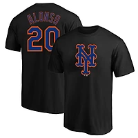 Men's Fanatics Pete Alonso Black New York Mets Big & Tall Name Number T-Shirt
