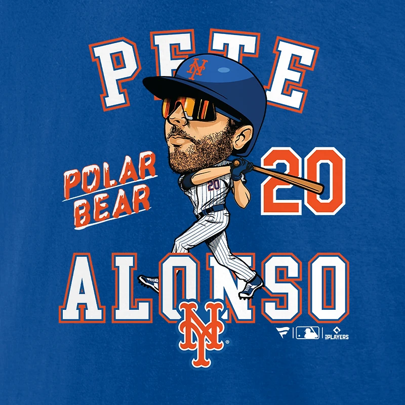 Men's Fanatics Pete Alonso Royal New York Mets Hometown Caricature T-Shirt