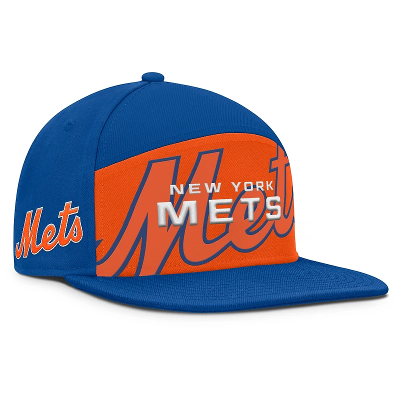 Men's Fanatics Royal/Orange New York Mets Clubhouse Splitter Snapback Hat