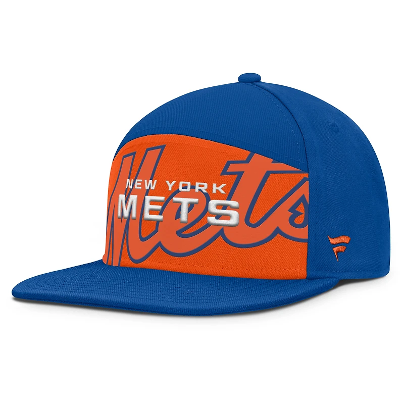 Men's Fanatics Royal/Orange New York Mets Clubhouse Splitter Snapback Hat
