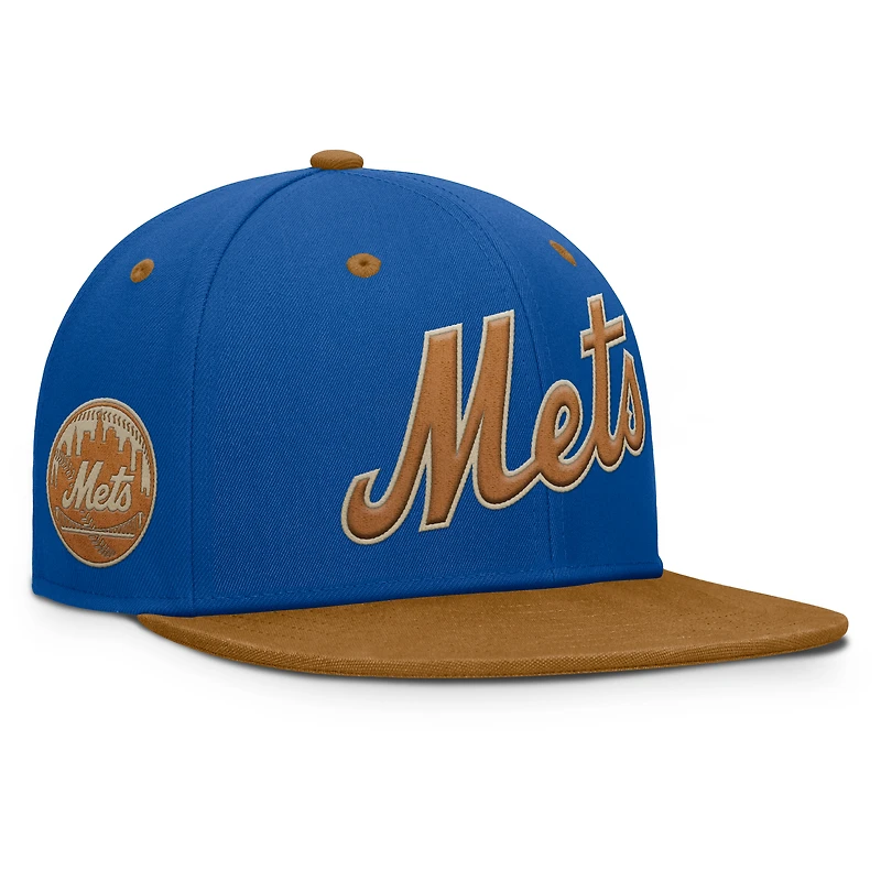 Men's Fanatics Royal/Tan New York Mets Splinter Fitted Hat