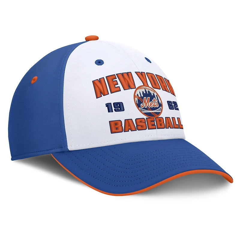 Men's Fanatics Royal/White New York Mets Jammed Structured Flex Hat