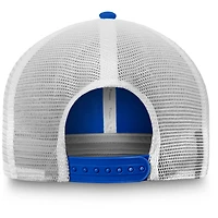 Casquette réglable de camionneur non structurée Fanatics Royal/White New York Mets Team Core pour hommes