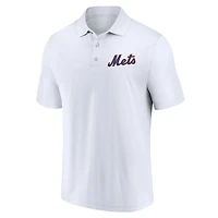 Men's Fanatics Royal/White New York Mets Two-Pack Logo Lockup Polo Set