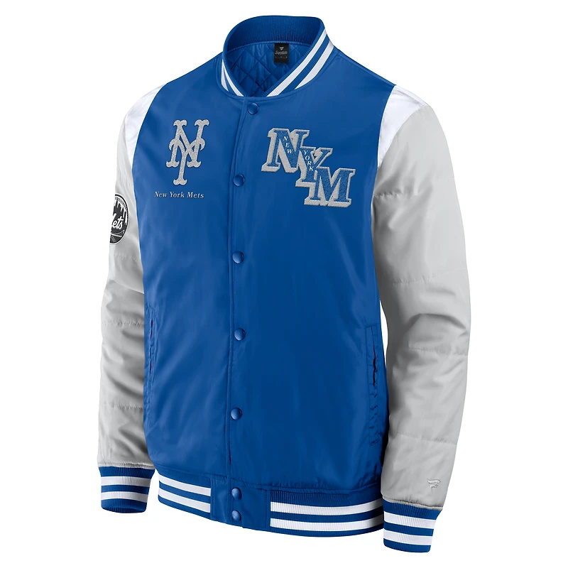 Veste à boutons-pression intégrale Elements Elite New York Mets de Fanatics Royal pour homme