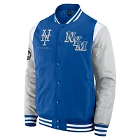 Veste à boutons-pression intégrale Elements Elite New York Mets de Fanatics Royal pour homme