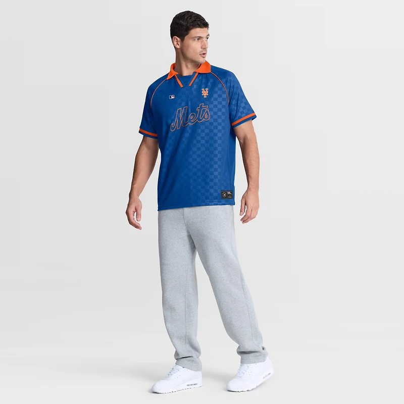 Men's Fanatics Royal New York Mets Homerun Raglan V-Neck Polo