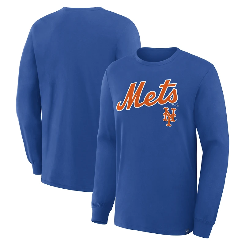 Men's Fanatics Royal New York Mets Lock-Up Legacy Long Sleeve T-Shirt