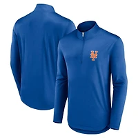 Haut à col zippé Fanatics Royal New York Mets Quarterback pour homme